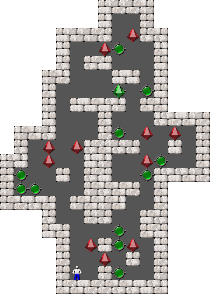 Sokoban 12 Blocks level 12